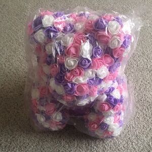 Floral Rose Muticolored Teddy Bear